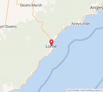 Map of Lorne, VictoriaVictoria