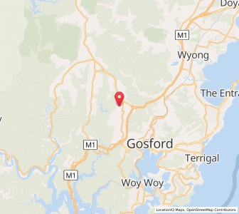 Map of Somersby, New South Wales