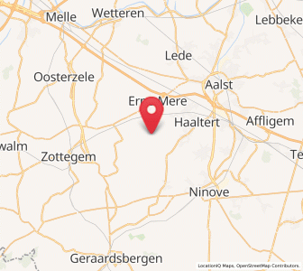 Map of Aaigem, Flanders