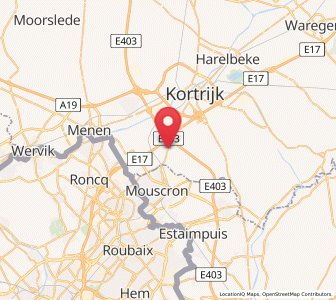Map of Aalbeke, Flanders