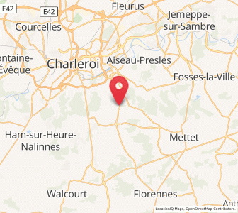 Map of Acoz, Wallonia