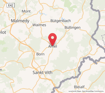 Map of Amel, Wallonia