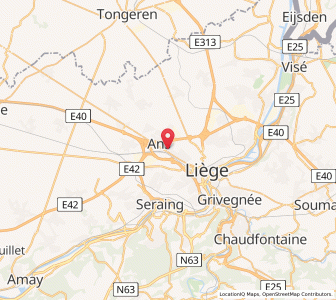 Map of Ans, Wallonia