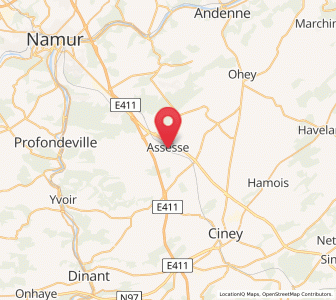 Map of Assesse, Wallonia