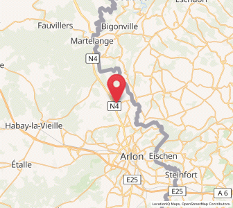Map of Attert, Wallonia