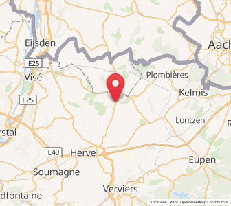 Map of Aubel, Wallonia