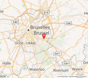 Map of Auderghem/Oudergem, Brussels Capital