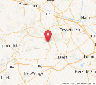 Map of Averbode, Flanders