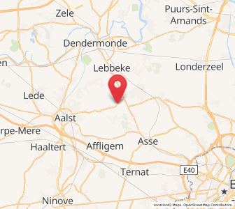 Map of Baardegem, Flanders