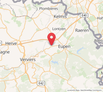 Map of Baelen, Wallonia