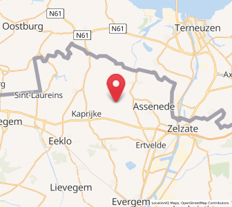 Map of Bassevelde, Flanders