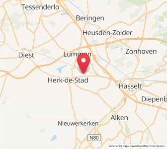 Map of Berbroek, Flanders
