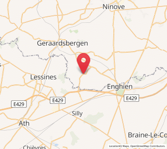 Map of Bever, Flanders