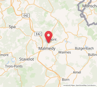 Map of Bévercé, Wallonia