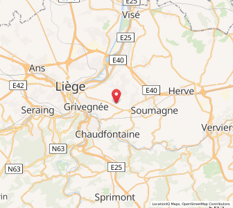 Map of Beyne-Heusay, Wallonia