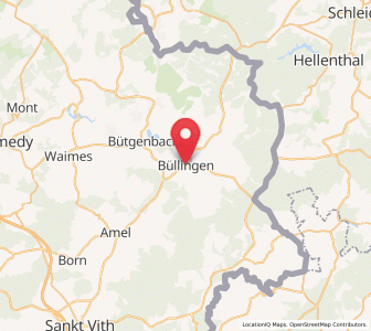 Map of Büllingen, Wallonia