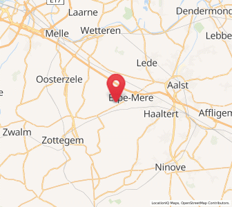 Map of Burst, Flanders