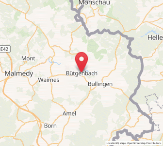 Map of Bütgenbach, Wallonia