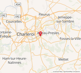 Map of Châtelet, Wallonia