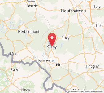 Map of Chiny, Wallonia