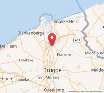Map of Dudzele, Flanders