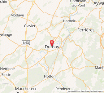 Map of Durbuy, Wallonia