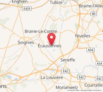Map of Écaussinnes-Lalaing, Wallonia