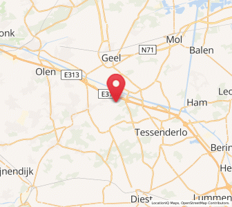 Map of Eindhout, Flanders