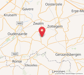 Map of Elst, Flanders