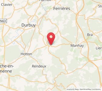 Map of Érezée, Wallonia