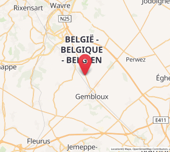 Map of Ernage, Wallonia