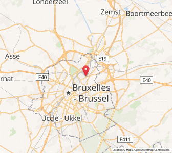 Map of Evere, Brussels Capital