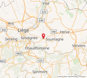 Map of Fléron, Wallonia