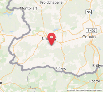 Map of Forges, Wallonia