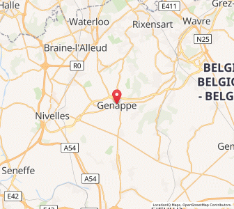 Map of Genappe, Wallonia
