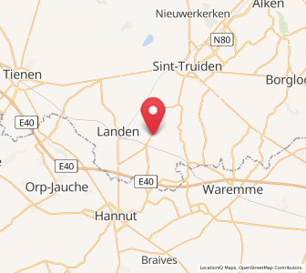 Map of Gingelom, Flanders