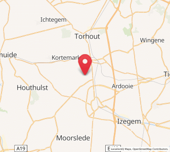 Map of Gits, Flanders