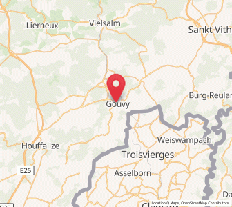 Map of Gouvy, Wallonia