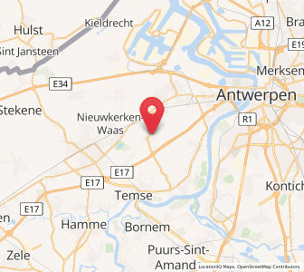 Map of Haasdonk, Flanders