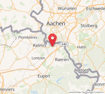 Map of Hauset, Wallonia