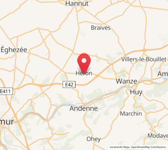 Map of Héron, Wallonia