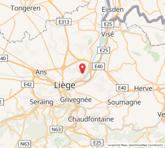 Map of Herstal, Wallonia