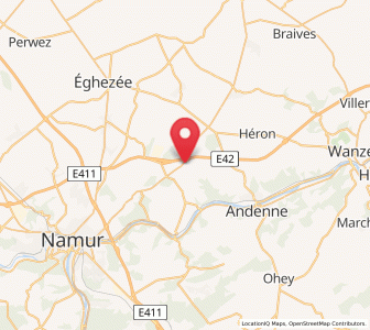 Map of Hingeon, Wallonia