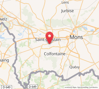 Map of Hornu, Wallonia