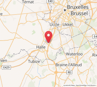 Map of Huizingen, Flanders