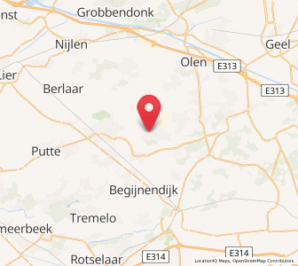 Map of Hulshout, Flanders