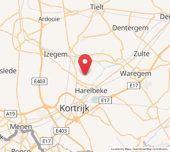 Map of Hulste, Flanders