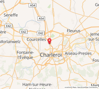 Map of Jumet, Wallonia