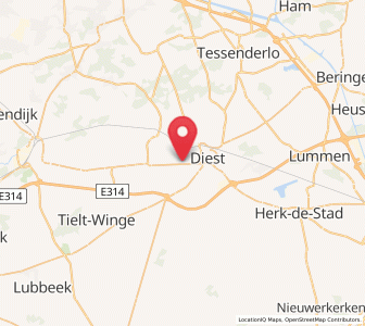 Map of Kaggevinne, Flanders