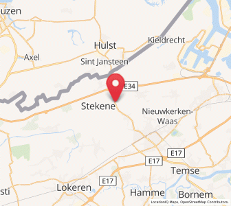 Map of Kemzeke, Flanders